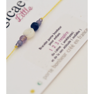 Bracelet enfant 1 2 3 respire nacre - du CALME ( améthyste) et de LA ZEN ATTITUDE