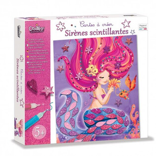 Cartes à créer - Sirène scintillantes