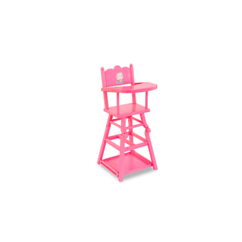 Chaise haute poupée Corolle® : Chaise Haute Rose pour poupon 36 et 42 cm