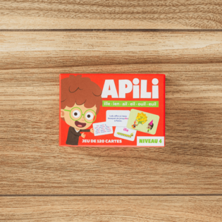 Jeu de 120 cartes Apili niveau 4 : les sons ille – ien – ail – eil – ouil – euil