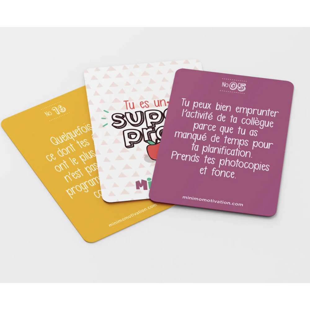 52 cartes réconfort pour super prof - MINIMO