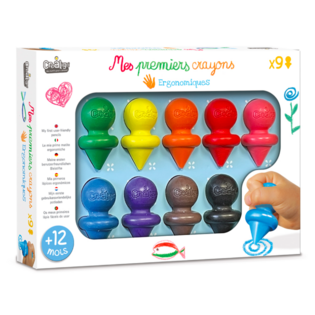 Crealign - Mes premiers crayons ergonomiques 9 pièces