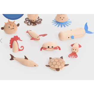 CRÉATURES MARINES EN BOIS