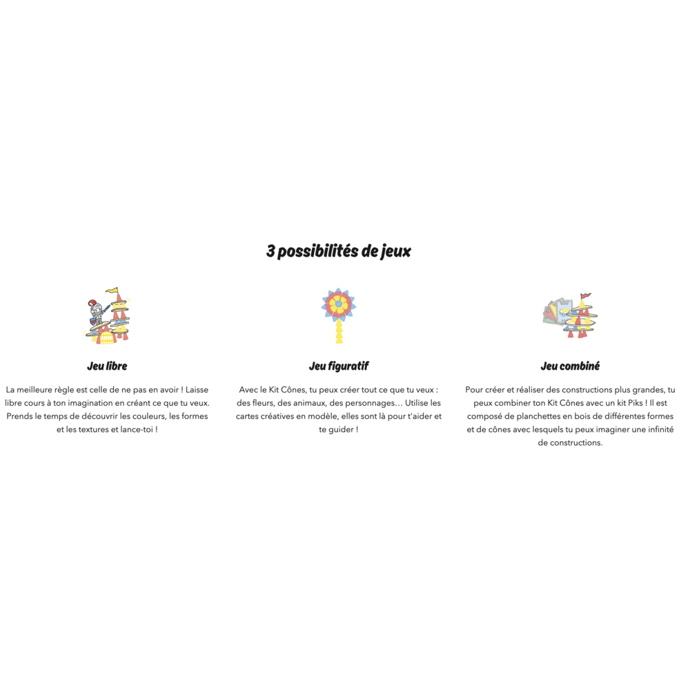 Piks kit cônes - Jeu sensoriel - OPPI