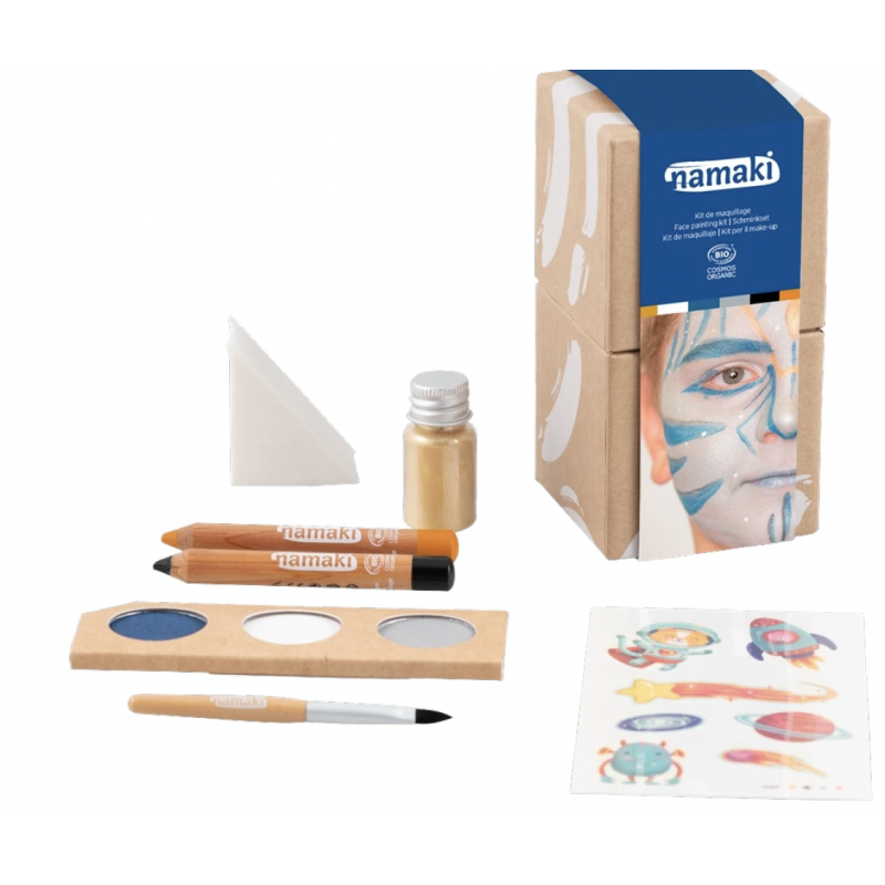 Namaki - Kit 3 crayons de maquillage enfants Bleu Blanc et Rouge bio