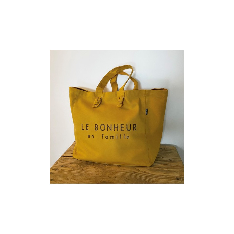 sac cabas moutarde