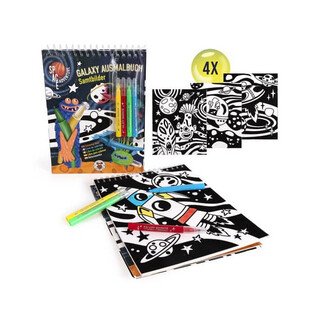TRENDHAUS -  Livre de coloriage Galaxie avec marqueurs