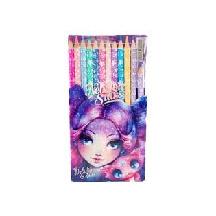 Assortiments de 12 crayons de couleur en bois Nebulous Star
