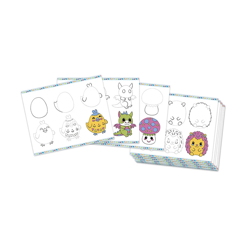 Coffret Créatif Dessin 20 Coloriages avec Feutres pailletés - Janod
