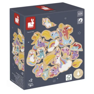 Magnets Licornes et Dragons 24 pièces - Janod