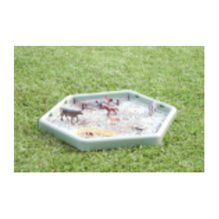 Plateau de jeu hexagonal couleur sauge - Tuff tray