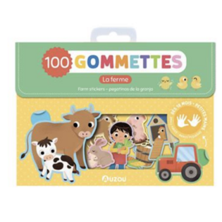 Ma pochette de 100 gommettes - la ferme - Pochette AUZOU