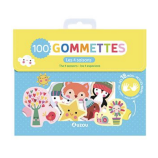 Ma pochette de 100 gommettes - Les 4 saisons - Pochette AUZOU