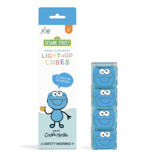 GLO PALS - Cubes Sesame street  Cookie Monster - Bleu