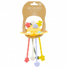 SILICONE : JOUET D'ÉVEIL LUNE JAUNE