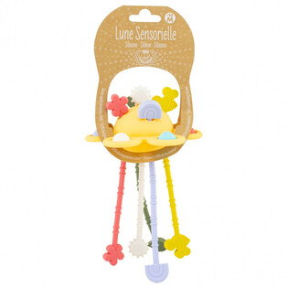 SILICONE : JOUET D'ÉVEIL LUNE JAUNE - Ulysse
