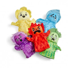 Marionnettes à main de la famille des émotions