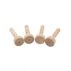 Tampon en bois à motif-  à la pièce
