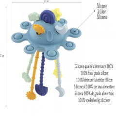 SILICONE - JOUET D'ÉVEIL LUNE : BLEUE -Ulysse
