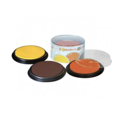 Boite de 3 encreurs géants ronds jaune orange marron - Crealign'