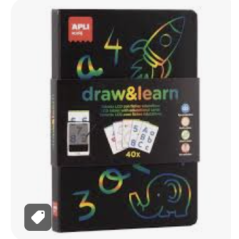 Apli Kids – Tablettes LCD avec fiche éductive : Draw Learn