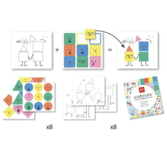 Apli Kids – jeu de gommettes géométriques - les émotions