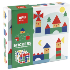 Apli Kids – jeu de gommettes - villages géométriques