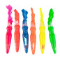 Tubes de peinture avec pinceau | 6 couleurs fluorescentes