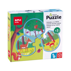 Trio Puzzle Puzzle Animaux et leur environnement