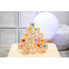 Blocs kaléidoscope en bois -  Tickit