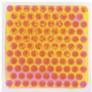 Plaques sensori-motrices texturé  - Rose et jaune