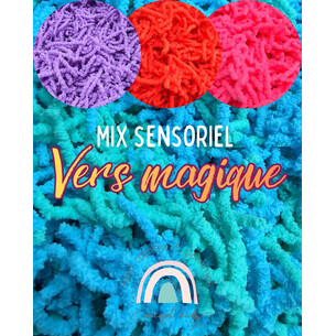🌈 Mix Sensoriel – vers magique couleur unie aléatoire 150gr 🌈