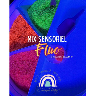 Bar à Riz  - Seau  de riz Fluo - Création Mix sensoriel