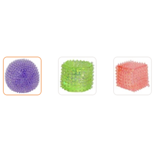 Formes Antistress Super Brillantes - mauve - orange ou vert