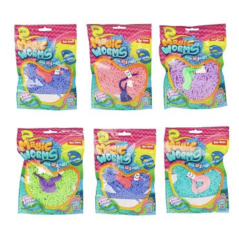 🌈 Mix Sensoriel – Magic Worms couleur unie aléatoire 150gr 🌈