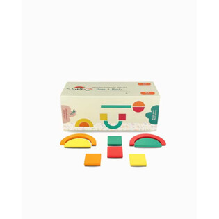 Rings & Blocks magnetique en bois - Tix-Mix magnetic  (ensemble de 64pièces)