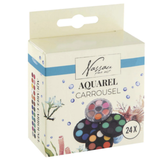 Carrousel aquarelle Creative - 24 couleurs