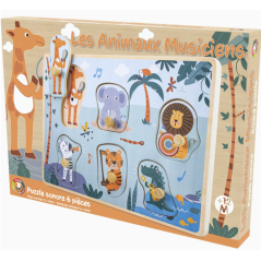 PUZZLE SONORE : JUNGLE MUSICALE (6 pcs) - ULYSSE