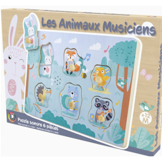 PUZZLE SONORE : FORET MUSICALE (6 pcs)- ULYSSE