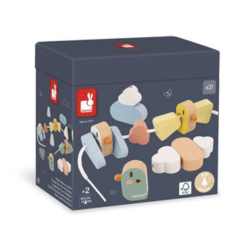 Perles en bois à enfiler oiseaux  - Janod