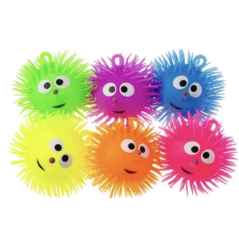 Balle puffer visage souriant jouet coloré 13cm