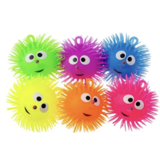 Balle puffer visage souriant jouet coloré 13cm