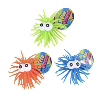 Balle Puffer Mania avec yeux, 12 cm