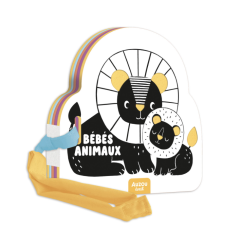 MON PREMIER LIVRE POUSSETTE EN NOIR ET BLANC - BÉBÉS ANIMAUX - AUZOU