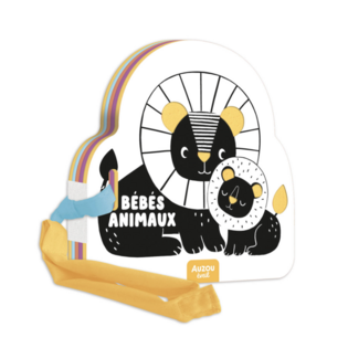 MON PREMIER LIVRE POUSSETTE EN NOIR ET BLANC - BÉBÉS ANIMAUX - AUZOU