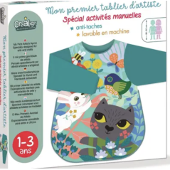 MON PREMIER TABLIER D'ARTISTE CHAT 1-3 ANS - CréaLign