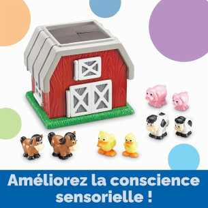 Learning Resources – Hide 'n' Go Moo – Ferme sensorielle et animaux