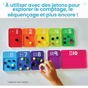 hand2mind – Sensory Number Trays – Plateaux sensoriels chiffres 1 à 10