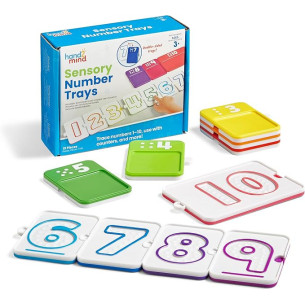 hand2mind – Sensory Number Trays – Plateaux sensoriels chiffres 1 à 10