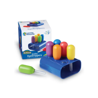 Learning Ressource - Pipettes jumbo - lot de 6 pièces avec support